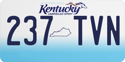 KY license plate 237TVN