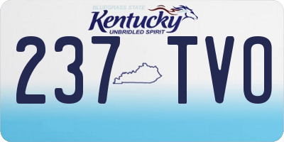 KY license plate 237TVO