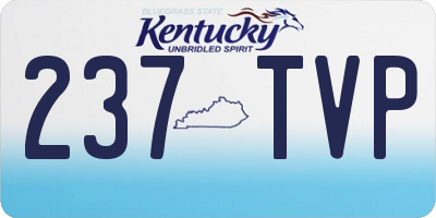 KY license plate 237TVP