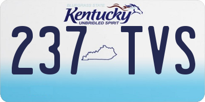 KY license plate 237TVS