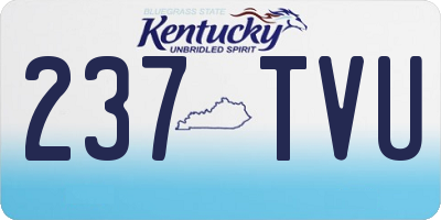 KY license plate 237TVU