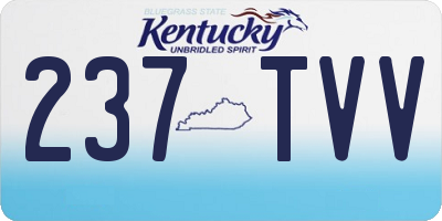 KY license plate 237TVV