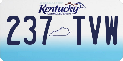 KY license plate 237TVW