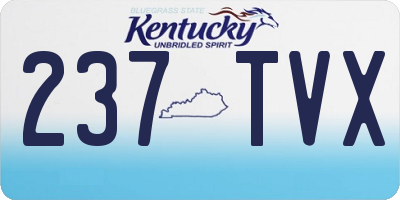 KY license plate 237TVX