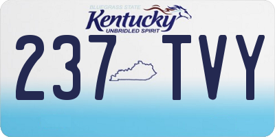 KY license plate 237TVY
