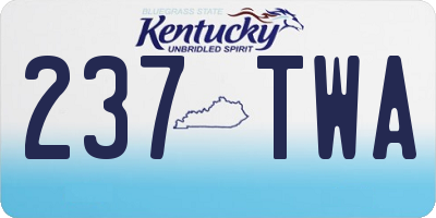 KY license plate 237TWA