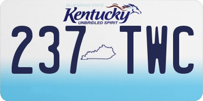 KY license plate 237TWC
