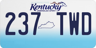 KY license plate 237TWD