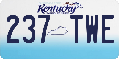 KY license plate 237TWE