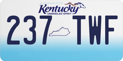 KY license plate 237TWF