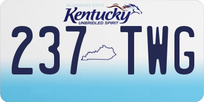 KY license plate 237TWG