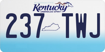 KY license plate 237TWJ