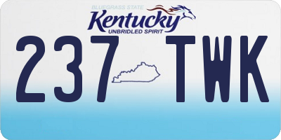 KY license plate 237TWK