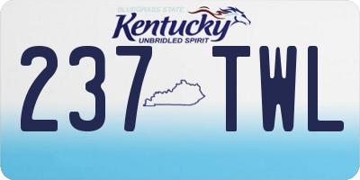 KY license plate 237TWL