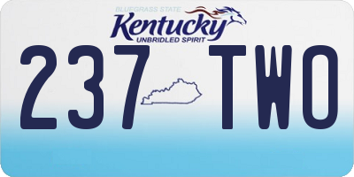 KY license plate 237TWO