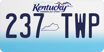 KY license plate 237TWP
