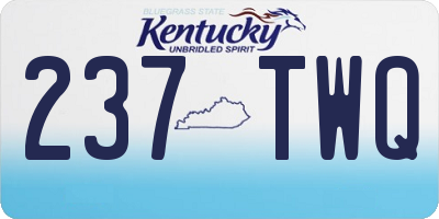 KY license plate 237TWQ