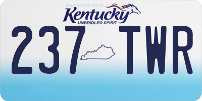 KY license plate 237TWR