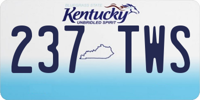 KY license plate 237TWS