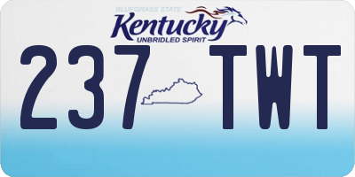 KY license plate 237TWT