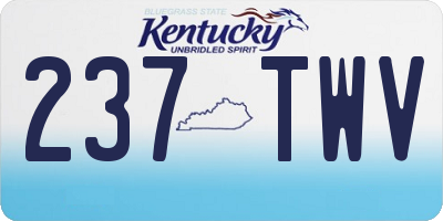 KY license plate 237TWV