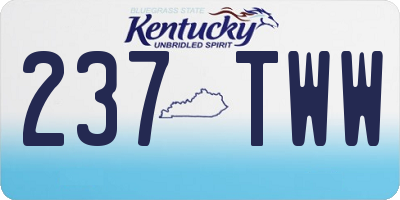 KY license plate 237TWW