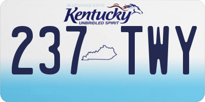KY license plate 237TWY