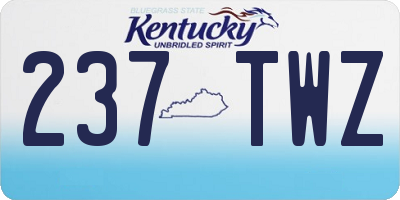 KY license plate 237TWZ