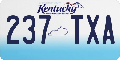 KY license plate 237TXA