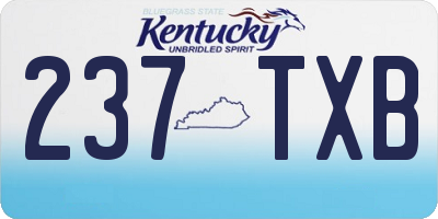 KY license plate 237TXB