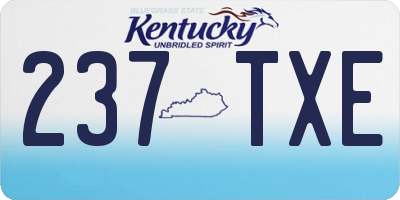 KY license plate 237TXE