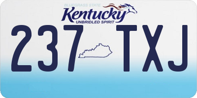 KY license plate 237TXJ