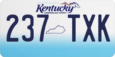 KY license plate 237TXK