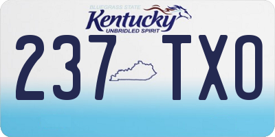 KY license plate 237TXO