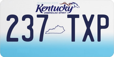 KY license plate 237TXP