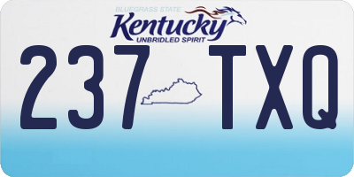 KY license plate 237TXQ