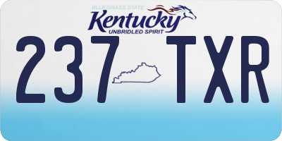 KY license plate 237TXR