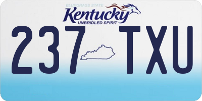 KY license plate 237TXU