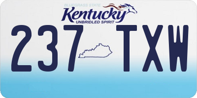 KY license plate 237TXW