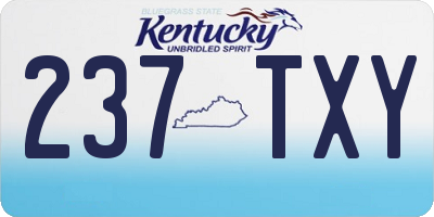 KY license plate 237TXY