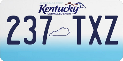 KY license plate 237TXZ