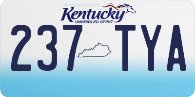 KY license plate 237TYA