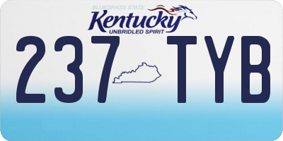 KY license plate 237TYB