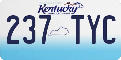 KY license plate 237TYC