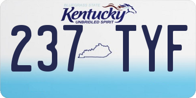 KY license plate 237TYF