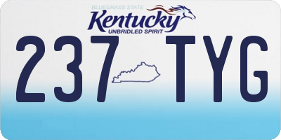 KY license plate 237TYG