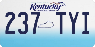 KY license plate 237TYI