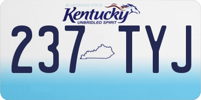 KY license plate 237TYJ