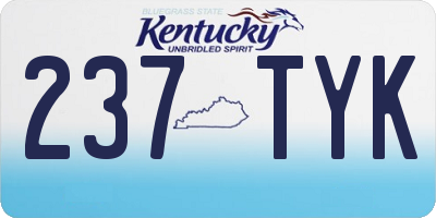 KY license plate 237TYK