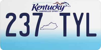 KY license plate 237TYL
